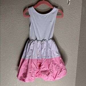 Charming Pink and White Kids Dress